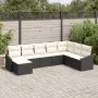 Conjunto de Sofá de Jardín de 8 Piezas con Cojines de Ratán Negro | Foro24.es | Tu tienda online para hogar, jardín y más Foro24.es