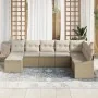 Conjunto de Sofá de Jardín de 8 Piezas con Cojines Beige Poliratán | Foro24.es | Tu tienda online para hogar, jardín y más Foro24.es