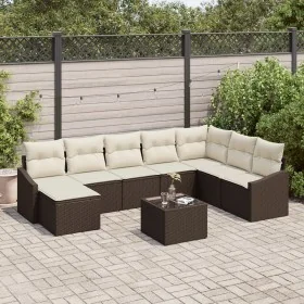 Set de Sofá de Jardín de 8 Piezas con Cojines