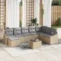 Conjunto de sofá de jardín de 9 piezas con cojines ratán sintético negro by , Outdoor sofas - Ref: Foro24-3346850, Price: 557...