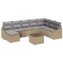Conjunto de sofá de jardín de 9 piezas con cojines ratán sintético negro by , Outdoor sofas - Ref: Foro24-3346850, Price: 557...