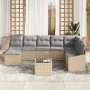 Conjunto de sofá de jardín de 9 piezas con cojines ratán sintético negro by , Outdoor sofas - Ref: Foro24-3346850, Price: 557...