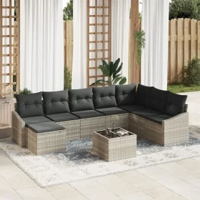 Conjunto de Sofás de Jardín de 9 Piezas con