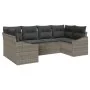 Conjunto de Sofá de Jardín de 6 Piezas con Cojines Gris Poliratán | Foro24.es | Tu tienda online para hogar, jardín y más Foro24.es