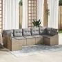 Juego de Sofá de Jardín de 7 Piezas con Cojines Beige Poli Ratán von , Outdoor-Sofas - Ref: Foro24-3346870, Preis: 478,74 €, ...