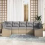 Juego de Sofá de Jardín de 7 Piezas con Cojines Beige Poli Ratán von , Outdoor-Sofas - Ref: Foro24-3346870, Preis: 478,74 €, ...