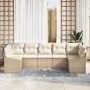 Juego de Sofá de Jardín de 7 Piezas con Cojines Beige Ratán Sintético | Foro24.es | Tu tienda online para hogar, jardín y más Foro24.es