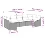 Conjunto de Sofá de Jardín de 7 Piezas con Cojines Gris Claro Ratán Sintético | Foro24.es | Tu tienda online para hogar, jardín y más Foro24.es