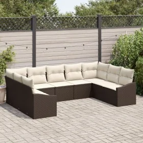 Conjunto de Sofá de Jardín de 9 Piezas con