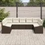 Conjunto de Sofá de Jardín de 9 Piezas con Cojines Marrón Poliratán | Foro24.es | Tu tienda online para hogar, jardín y más Foro24.es