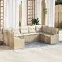 Conjunto de Sofás de Jardín de 9 Piezas con Cojines Beige Poliratán | Foro24.es | Tu tienda online para hogar, jardín y más Foro24.es