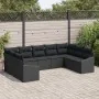 Juego de Sofá de Jardín de 9 Piezas con Cojines Negros de Poliratán by , Outdoor sofas - Ref: Foro24-3346883, Price: 583,22 €...