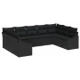 Juego de Sofá de Jardín de 9 Piezas con Cojines Negros de Poliratán by , Outdoor sofas - Ref: Foro24-3346883, Price: 583,22 €...