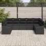 Juego de Sofá de Jardín de 9 Piezas con Cojines Negros de Poliratán by , Outdoor sofas - Ref: Foro24-3346883, Price: 583,22 €...