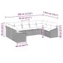 Juego de Sofá de Jardín de 9 Piezas con Cojines Negros de Poliratán by , Outdoor sofas - Ref: Foro24-3346883, Price: 583,22 €...