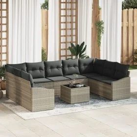 Conjunto de Sofás de Jardín de 10 Piezas con