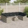 Conjunto de Sofás de Jardín de 10 Piezas con Cojines Gris Ratán Polietileno | Foro24.es | Tu tienda online para hogar, jardín y más Foro24.es