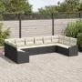 Conjunto de sofá de jardín de 10 piezas con cojines de ratán sintético negro | Foro24.es | Tu tienda online para hogar, jardín y más Foro24.es