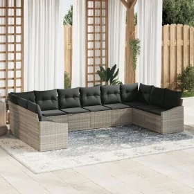 Conjunto de Sofá de Jardín de 10 Piezas con