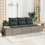 Juego de Sofás de Jardín de 3 Piezas con Cojines Gris de Ratán Sintético von , Outdoor-Sofas - Ref: Foro24-3346919, Preis: 23...