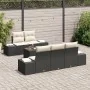 Juego de Sofá de Jardín de 6 Piezas con Cojines Negro Poliratán by , Outdoor sofas - Ref: Foro24-3346937, Price: 458,46 €, Di...