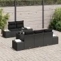 Juego de Sofás de Jardín de 6 Piezas con Cojines Negro Ratán Sintético von , Outdoor-Sofas - Ref: Foro24-3346943, Preis: 469,...