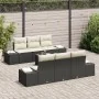 Juego de Sofá de Jardín de 7 Piezas con Cojines Negros de Poliratán von , Outdoor-Sofas - Ref: Foro24-3346947, Preis: 515,28 ...