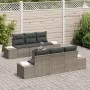 Juego de Sofá para Jardín de 7 Piezas con Cojines Gris Poliratán by , Outdoor sofas - Ref: Foro24-3346949, Price: 509,16 €, D...