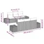 Juego de Sofá para Jardín de 7 Piezas con Cojines Gris Poliratán by , Outdoor sofas - Ref: Foro24-3346949, Price: 509,16 €, D...