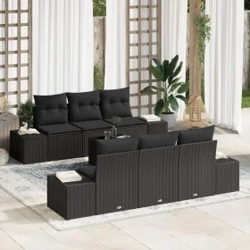 Set de Sofá de Jardín de 7 Piezas con Cojines