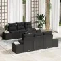 Set de Sofá de Jardín de 7 Piezas con Cojines Negro Poliratán by , Outdoor sofas - Ref: Foro24-3346953, Price: 513,79 €, Disc...