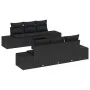 Set de Sofá de Jardín de 7 Piezas con Cojines Negro Poliratán by , Outdoor sofas - Ref: Foro24-3346953, Price: 513,79 €, Disc...