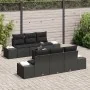 Set de Sofá de Jardín de 7 Piezas con Cojines Negro Poliratán by , Outdoor sofas - Ref: Foro24-3346953, Price: 513,79 €, Disc...