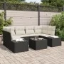 Conjunto de Sofás de Jardín de 7 Piezas con Cojines Negro Poliratán by , Outdoor sofas - Ref: Foro24-3346957, Price: 468,19 €...