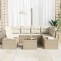 Conjunto de Sofás de Jardín de 7 Piezas con Cojines Beige Poliratán by , Outdoor sofas - Ref: Foro24-3346961, Price: 510,03 €...