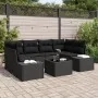 Conjunto de Sofás de Jardín de 7 Piezas con Cojines Negros de Ratán Poliéster by , Outdoor sofas - Ref: Foro24-3346963, Price...