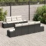 Conjunto de Sofás para Jardín de 8 Piezas con Cojines Negro Ratán Sintético de , Sofás de exterior - Ref: Foro24-3346967, Pre...