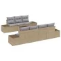 Juego de Sofás de Jardín de 8 Piezas con Cojines Beige Poliratán | Foro24.es | Tu tienda online para hogar, jardín y más Foro24.es