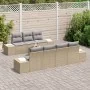Juego de Sofás de Jardín de 8 Piezas con Cojines Beige Poliratán | Foro24.es | Tu tienda online para hogar, jardín y más Foro24.es
