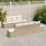 Juego de Sofá de Jardín de 8 Piezas con Cojines Beige Polirratán von , Outdoor-Sofas - Ref: Foro24-3346971, Preis: 605,71 €, ...