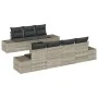 Juego de Sofás de Jardín de 8 Piezas con Cojines Gris Claro Ratán Poliéster | Foro24.es | Tu tienda online para hogar, jardín y más Foro24.es