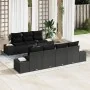 Juego de sofá de jardín de 8 piezas con cojines Negro Poliratán by , Outdoor sofas - Ref: Foro24-3346973, Price: 566,55 €, Di...