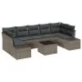 Juego de Sofá de Jardín de 8 Piezas con Cojines Gris Poliratán by , Outdoor sofas - Ref: Foro24-3346979, Price: 528,31 €, Dis...
