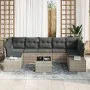 Set de sofá de jardín de 8 piezas con cojines gris claro poliratán by , Outdoor sofas - Ref: Foro24-3346982, Price: 598,77 €,...