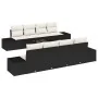 Juego de Sofás de Jardín de 9 Piezas con Cojines Negro Poliratán by , Outdoor sofas - Ref: Foro24-3346987, Price: 608,67 €, D...