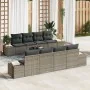 Conjunto de sofá de jardín de 9 piezas con cojines gris de poliratán von , Outdoor-Sofas - Ref: Foro24-3346989, Preis: 626,66...