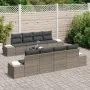 Conjunto de sofá de jardín de 9 piezas con cojines gris de poliratán von , Outdoor-Sofas - Ref: Foro24-3346989, Preis: 626,66...