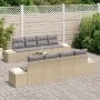 Conjunto de Sofás de Jardín de 9 Piezas con Cojines Beige Ratán Sintético | Foro24.es | Tu tienda online para hogar, jardín y más Foro24.es