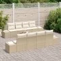 Conjunto de sofá de jardín de 9 piezas con cojines Beige Ratán Sintético by , Outdoor sofas - Ref: Foro24-3346991, Price: 669...