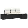 Conjunto de Sofá de Jardín de 4 Piezas Con Cojines Negro Poliratán by , Outdoor sofas - Ref: Foro24-3347007, Price: 275,18 €,...